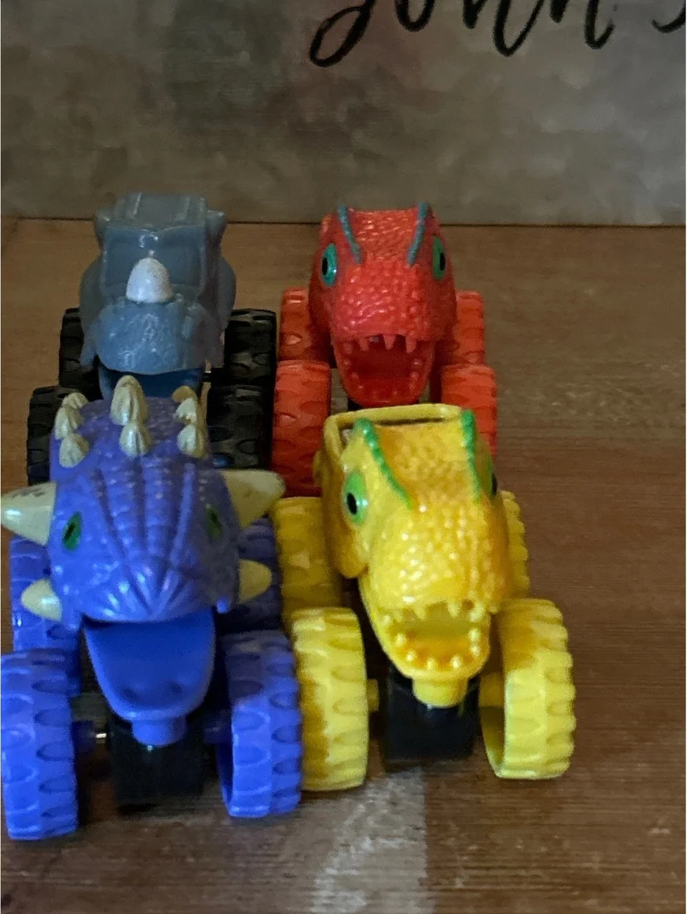 Set of 4 Dinosaur Monster Truck Toys